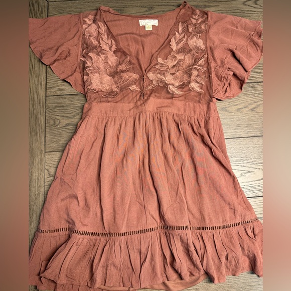b.o.g collective Dresses & Skirts - BOG collective brown lace dress size medium